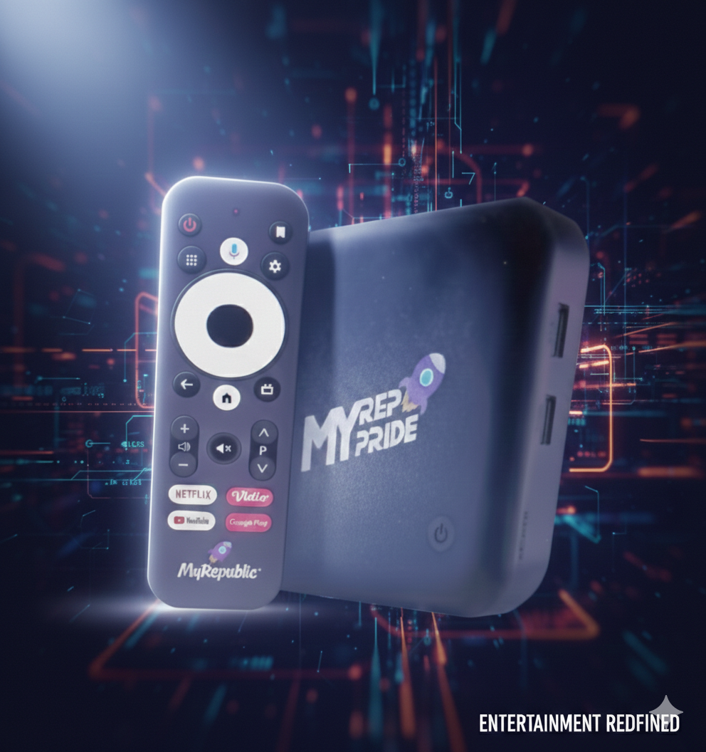 Android Box 4K MyRepublic dengan Remote Voice Control